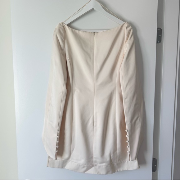 Khaite cream Tate mini dress in bone - Picture 10 of 11